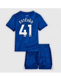 Detské Futbalové oblečenie Chelsea Estevao Willian #41 2025-26 Krátky Rukáv - Domáci (+ trenírky)